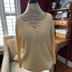 Karen Scott Yellow V-Neck Sweater